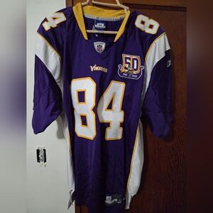 2010 Minnesota Vikings Randy Moss Authentic Reebok 50th Jersey Men's 48